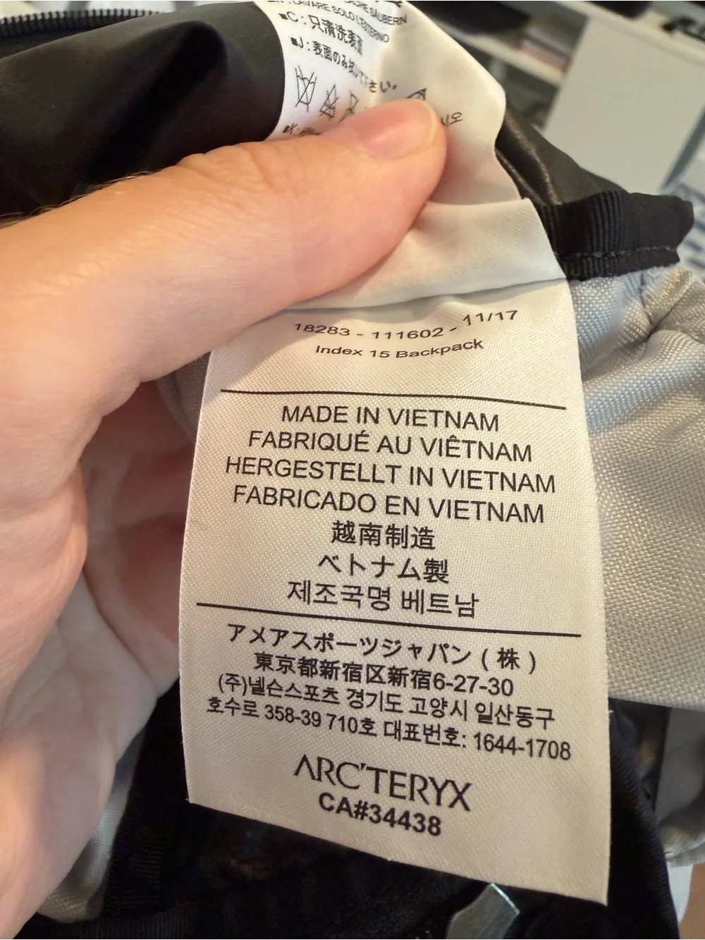 Arc'teryx Black Index 15L Compact Daypack